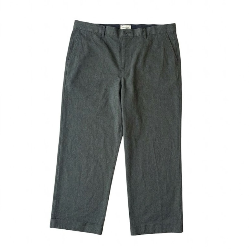 Dockers Relaxed Fit Gray Dress Pants 40x29 Cuffed Classic Business Casual